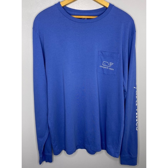 Vineyard Vines Other - VINEYARD VINES Blue Long Sleeve Whale Pocket Tee
